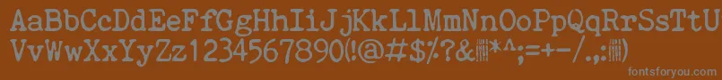 QuietEvening Font – Gray Fonts on Brown Background