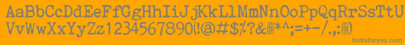 フォントQuietEvening – オレンジの背景に灰色の文字