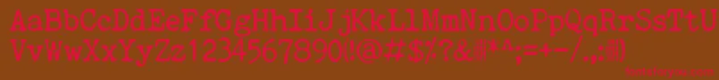 QuietEvening Font – Red Fonts on Brown Background