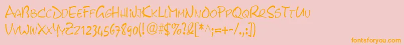 PyxidcondensedRegular Font – Orange Fonts on Pink Background