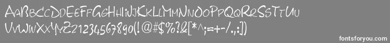 フォントPyxidcondensedRegular – 灰色の背景に白い文字