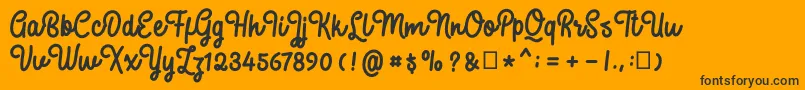 SweatyBeta Font – Black Fonts on Orange Background