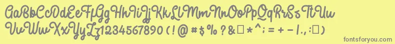 SweatyBeta Font – Gray Fonts on Yellow Background