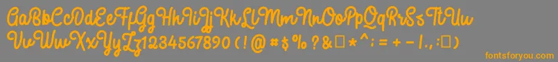 More about SweatyBeta Font SweatyBeta Font – Orange Fonts on Gray Background