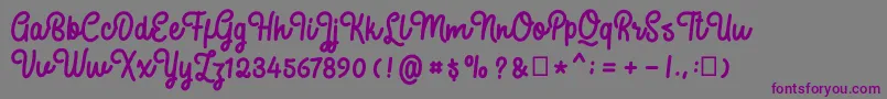 SweatyBeta Font – Purple Fonts on Gray Background