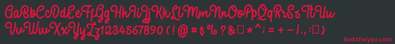 SweatyBeta Font – Red Fonts on Black Background