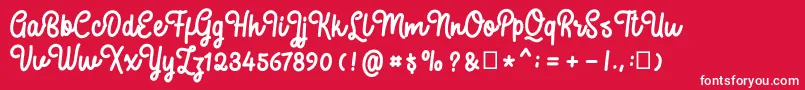 SweatyBeta Font – White Fonts on Red Background
