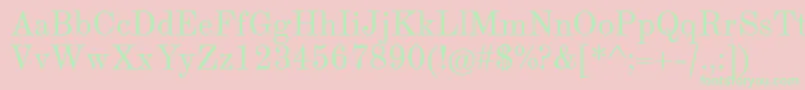 TheanoModernRegular Font – Green Fonts on Pink Background