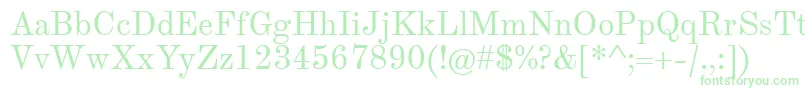 TheanoModernRegular Font – Green Fonts on White Background
