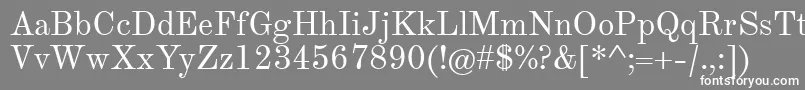 TheanoModernRegular Font – White Fonts on Gray Background