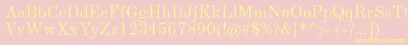 TheanoModernRegular Font – Yellow Fonts on Pink Background