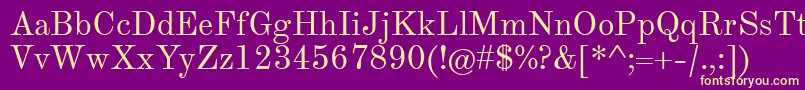More about TheanoModernRegular Font TheanoModernRegular Font – Yellow Fonts on Purple Background
