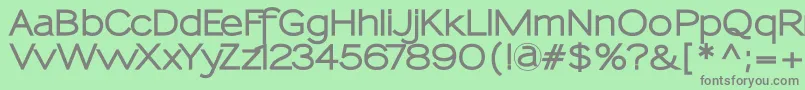 フォントSansumiExtrabold – 緑の背景に灰色の文字