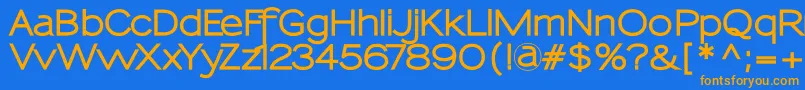 SansumiExtrabold Font – Orange Fonts on Blue Background