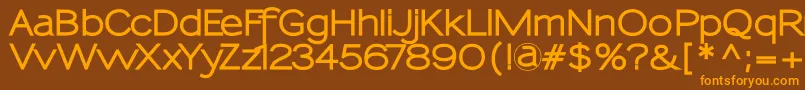 SansumiExtrabold Font – Orange Fonts on Brown Background