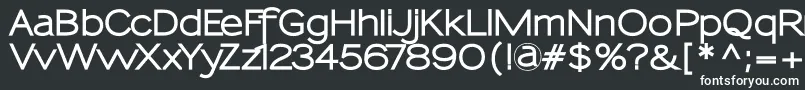 SansumiExtrabold-fontti – valkoiset fontit mustalla taustalla