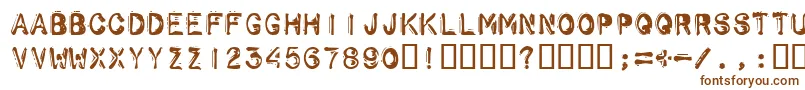 Шрифт Schwarz ffy – коричневые шрифты на белом фоне