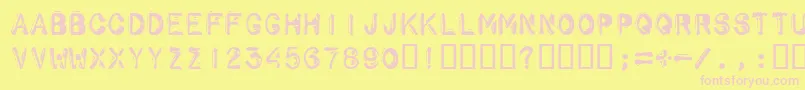 Schwarz ffy Font – Pink Fonts on Yellow Background