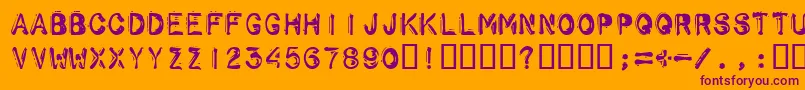 Schwarz ffy Font – Purple Fonts on Orange Background