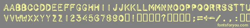 Schwarz ffy Font – Yellow Fonts on Gray Background