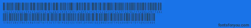 Inthrp36dmtt-Schriftart – Schwarze Schriften auf blauem Hintergrund