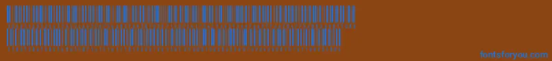 Inthrp36dmtt-Schriftart – Blaue Schriften auf braunem Hintergrund