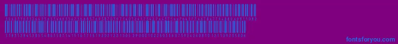 Inthrp36dmtt-Schriftart – Blaue Schriften auf violettem Hintergrund