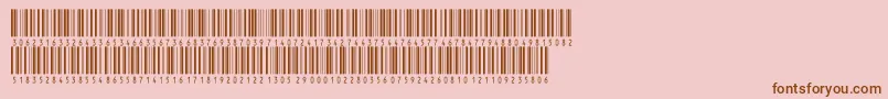 Inthrp36dmtt-Schriftart – Braune Schriften auf rosa Hintergrund