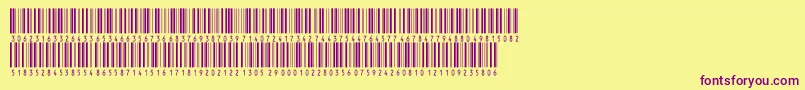 Inthrp36dmtt Font – Purple Fonts on Yellow Background