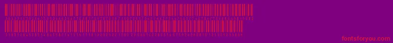 フォントInthrp36dmtt – 紫の背景に赤い文字