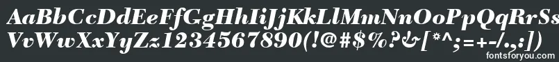 Шрифт NewCaledoniaLtBlackItalic – белые шрифты на чёрном фоне