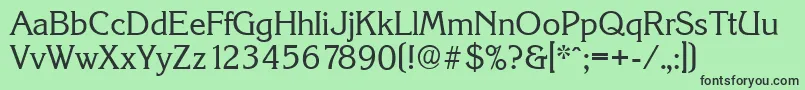 KorinthserialRegular Font – Black Fonts on Green Background