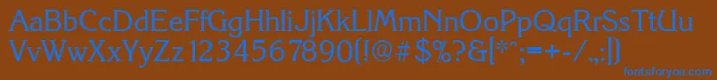 KorinthserialRegular Font – Blue Fonts on Brown Background