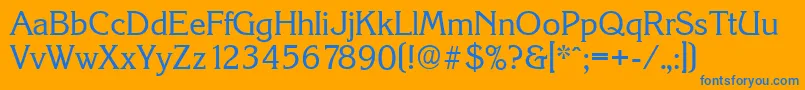 KorinthserialRegular Font – Blue Fonts on Orange Background