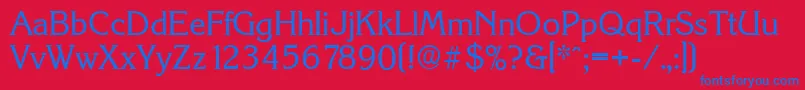 KorinthserialRegular Font – Blue Fonts on Red Background