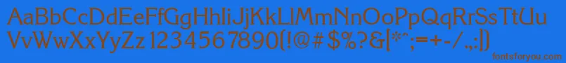 KorinthserialRegular Font – Brown Fonts on Blue Background