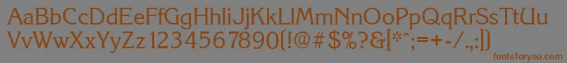 KorinthserialRegular Font – Brown Fonts on Gray Background