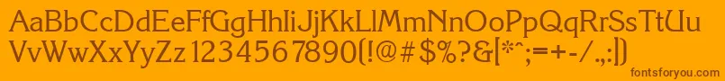 KorinthserialRegular Font – Brown Fonts on Orange Background