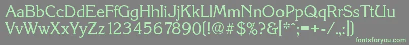 KorinthserialRegular Font – Green Fonts on Gray Background
