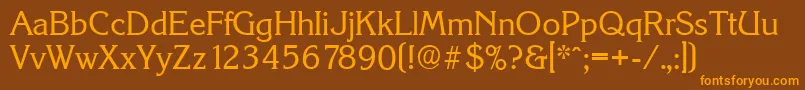 KorinthserialRegular Font – Orange Fonts on Brown Background
