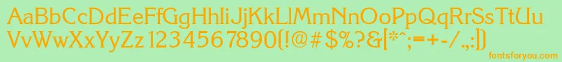 KorinthserialRegular Font – Orange Fonts on Green Background