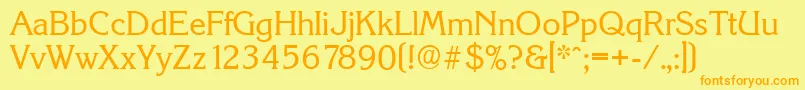 KorinthserialRegular Font – Orange Fonts on Yellow Background