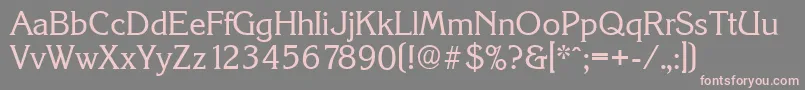 KorinthserialRegular Font – Pink Fonts on Gray Background