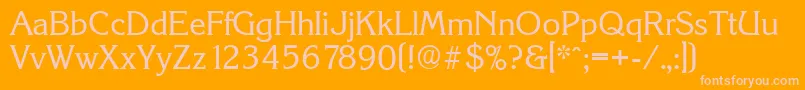KorinthserialRegular Font – Pink Fonts on Orange Background