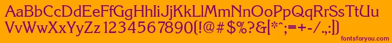 KorinthserialRegular Font – Purple Fonts on Orange Background