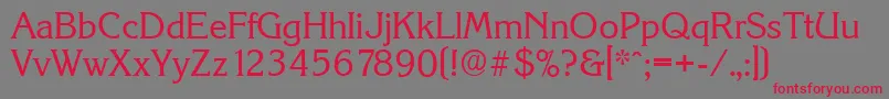 KorinthserialRegular Font – Red Fonts on Gray Background