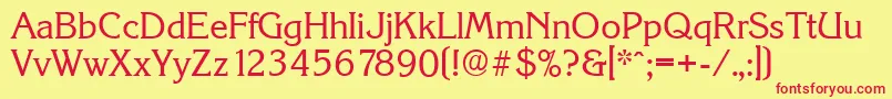 KorinthserialRegular Font – Red Fonts on Yellow Background