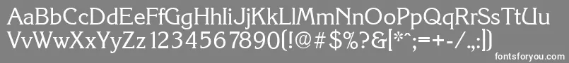 KorinthserialRegular Font – White Fonts on Gray Background