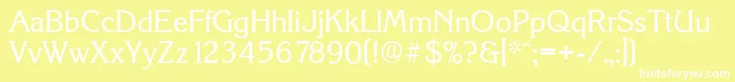 KorinthserialRegular Font – White Fonts on Yellow Background