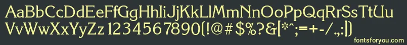 KorinthserialRegular Font – Yellow Fonts on Black Background